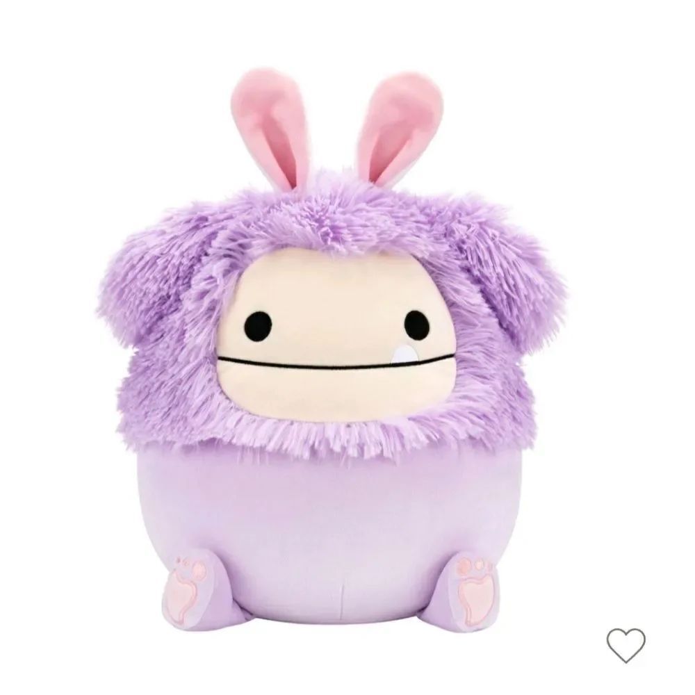 New Squishmallows 12' Dilka Purple Monster Bigfoot Easter Bunny Headband Plush